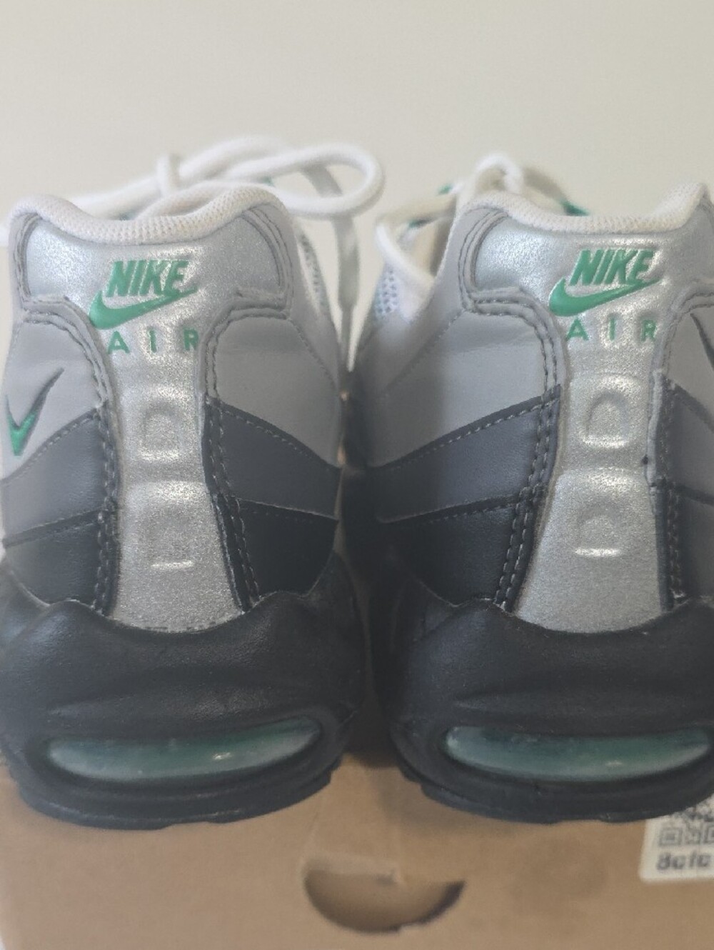 Nike Air Max 95 Gray and Teal Athletic Sneakers - Picture 3 of 10